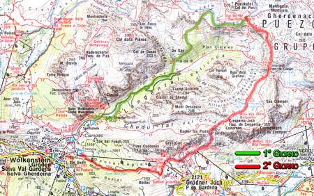mappa sentiero Rif.Daviso