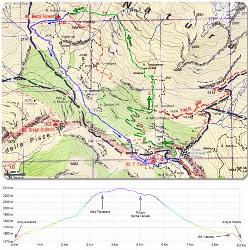mappa rifugio degli angeli